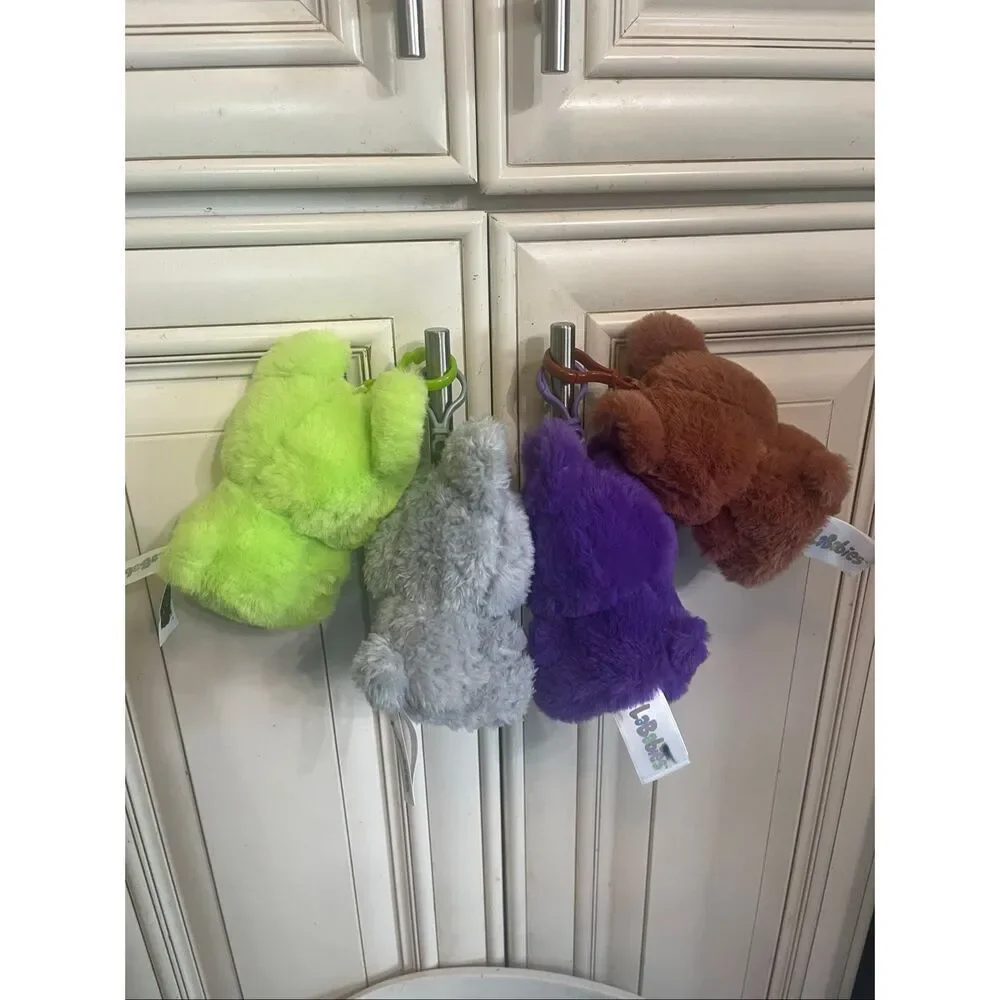 NWOT La Babies Monster Plush Clip-On Glitter Keychain Toys Bundle Deal Set of 4